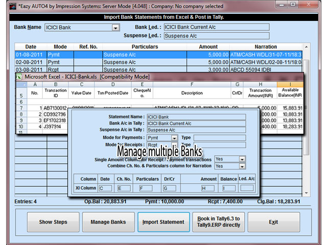  Import Bank Statement from Excel to Tally PRIME